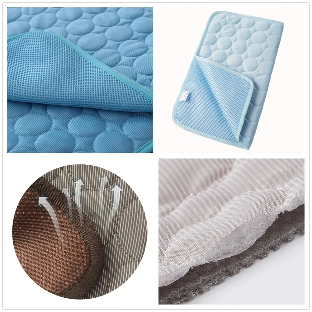Cooling Mat for Dogs & Cats – Ice Silk Summer Pet Pad, XS–2XL