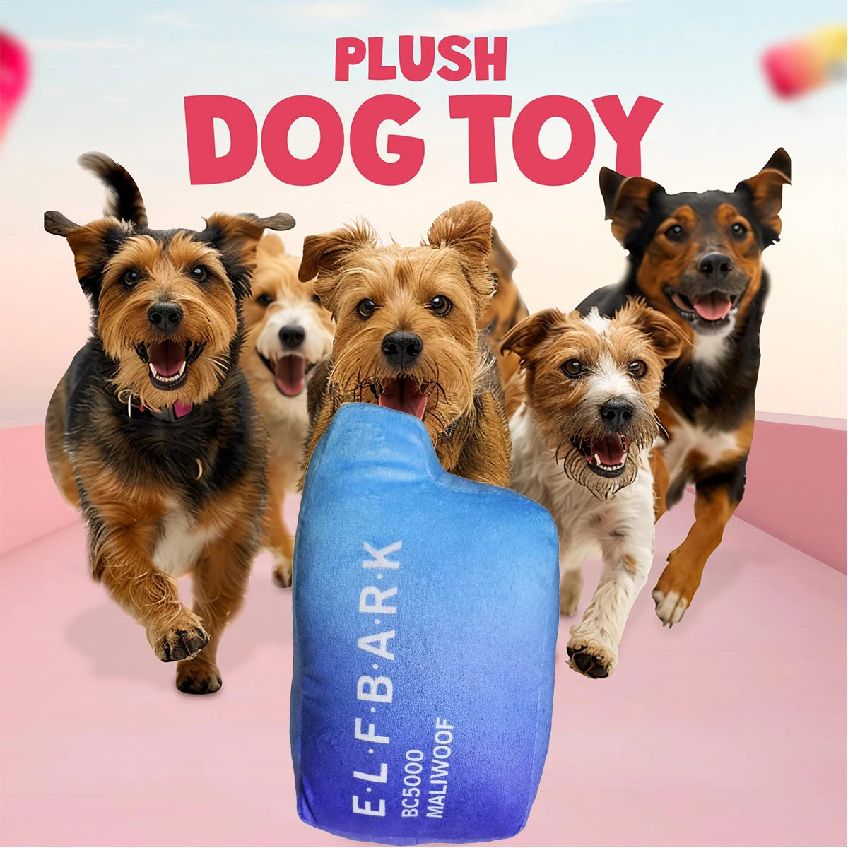 Parody Plush Squeaky Dog Toy – 19cm, Small to Large Dogs