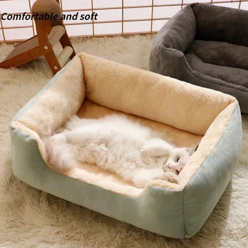 Cat Bed – Soft Cushioned Basket Bed for Cats & Small Dogs, S–XXL