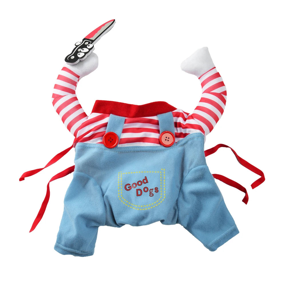 Halloween Costume for Cats & Small Dogs – Soft Warm Jumpsuit, XS–XL