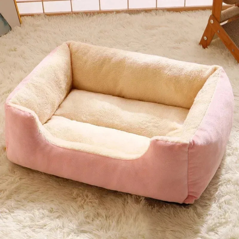 Cat Bed – Soft Cushioned Basket Bed for Cats & Small Dogs, S–XXL