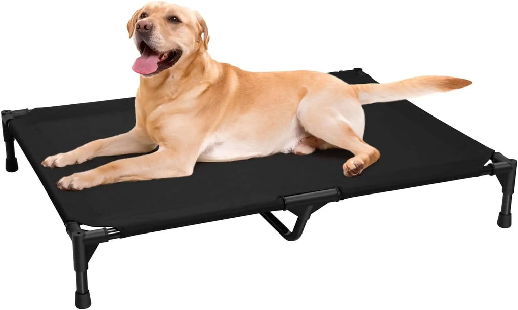 Elevated Dog Bed – Raised Cooling Pet Cot with Metal Frame, S–XL