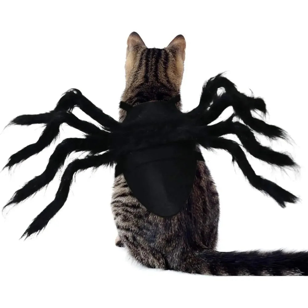 Spider Costume for Dogs & Cats – Adjustable Velcro Halloween Pet Outfit
