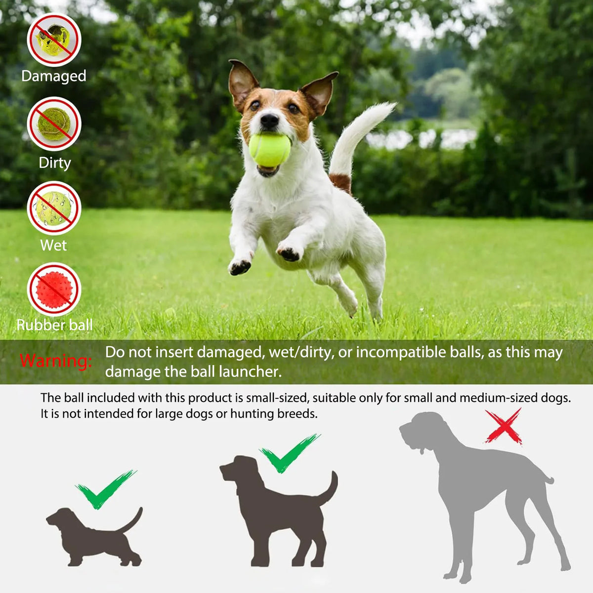 Automatic Dog Ball Launcher – Adjustable Distance Tennis Ball Thrower, 3 Balls Included