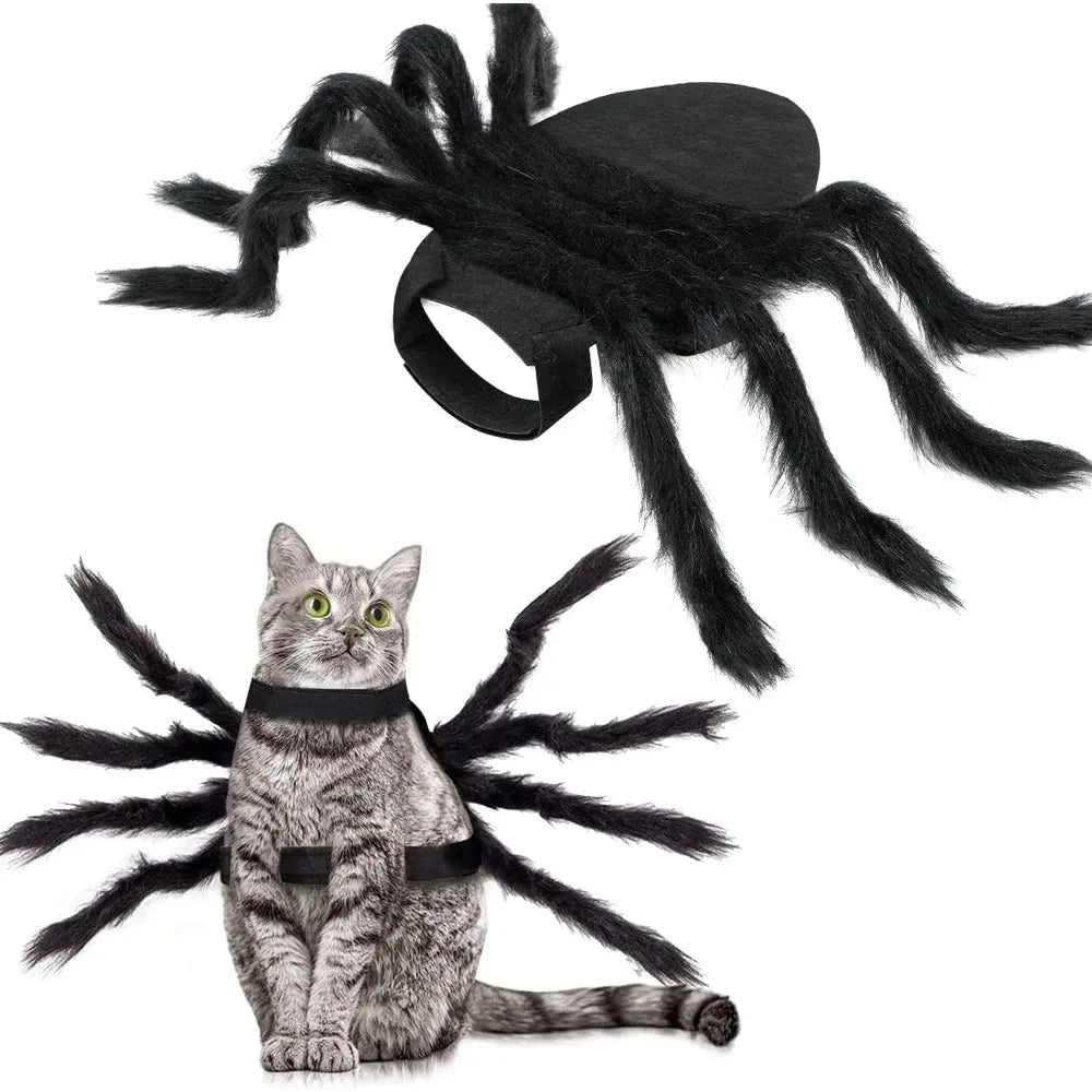 Spider Costume for Dogs & Cats – Adjustable Velcro Halloween Pet Outfit