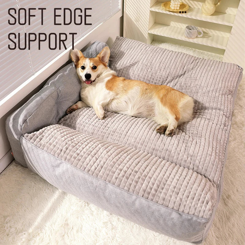 Dog Bed for Medium & Large Dogs – Cozy Warm Cushioned Nest Mat, M–2XL