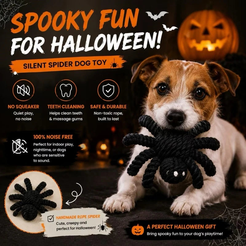 Spider Rope Dog Toy – Silent Cotton Chew & Tug Toy for Small & Large Dogs