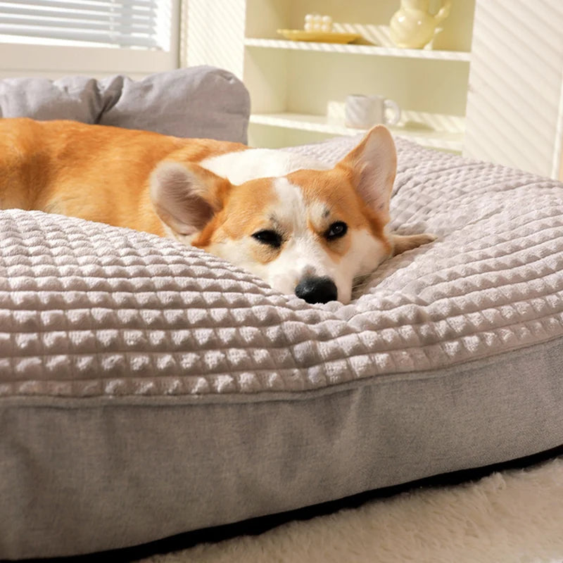 Dog Bed for Medium & Large Dogs – Cozy Warm Cushioned Nest Mat, M–2XL