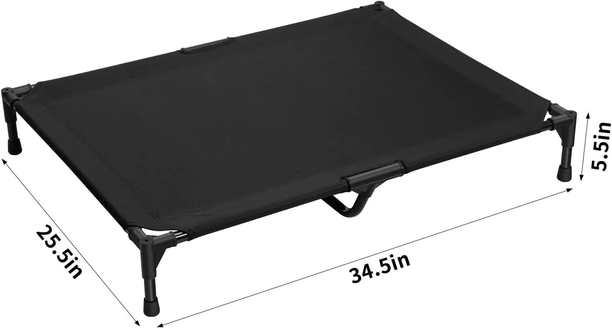 Elevated Dog Bed – Raised Cooling Pet Cot with Metal Frame, S–XL