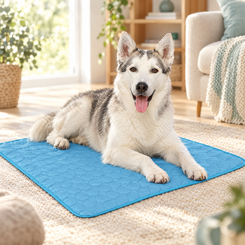 Cooling Mat for Dogs & Cats – Ice Silk Summer Pet Pad, XS–2XL