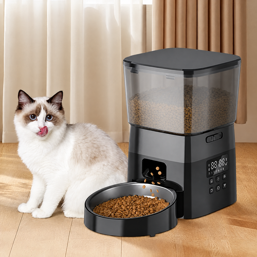 Automatic pet food feeder dispenser